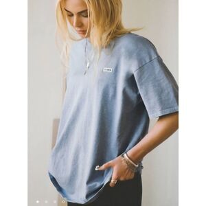 Joah Brown oversized crew t-shirt In Denim Sz S/M